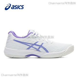 亚瑟士（asics）网球鞋女士秋季GEL-GAME 9专业比赛球鞋减震运动鞋女 白色_紫色 35.5