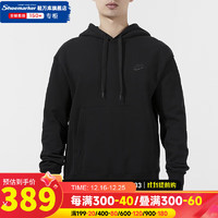 耐克（NIKE）官网舰店男装 运动服加绒套头衫复古休闲连帽卫衣 黑色/黑钩/毛圈保暖 L/175/92