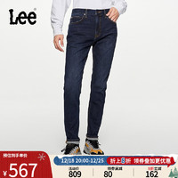 Lee705锥形深蓝色磨毛男牛仔裤保暖LMB1007051 深蓝色（裤长31） 33