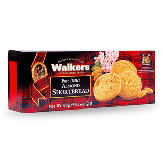 沃尔克斯（Walkers）杏仁甄酥黄油饼干150g  休闲零食圣诞 下午茶点心英国