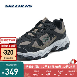 斯凯奇（Skechers）男士绑带城市户外鞋237527 棕色/黑色/BRBK 39