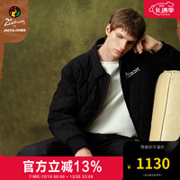 杰克·琼斯（JACK&JONES）秋冬潮男毕加索联名设计时尚宽松翻领羽绒服外套男224123004 E41黑色 165/88A/XS