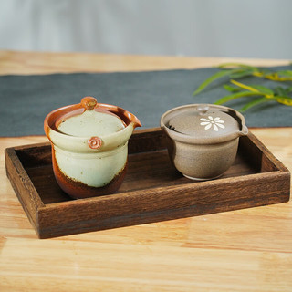 美浓烧（Mino Yaki）日本茶杯中古日式手工窑变侘寂风陶瓷主人杯子茶具 丰作小花主人杯