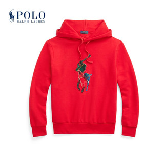 Polo Ralph Lauren 拉夫劳伦 男装 RL格纹大马起绒布连帽衫RL17659 600-红色 XXL