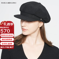 玛丽亚.古琦（MARJA KURKI）保暖羊毛贝雷帽女秋冬 时尚百搭英伦风画家帽休闲帽 宫崎 黑色