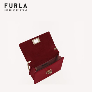 芙拉（FURLA）FURLA芙拉1927休闲牛皮小号女士婚包单肩斜挎链条包 车厘子红色