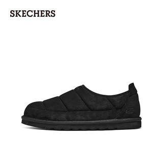 斯凯奇（Skechers）男子户外休闲复古加绒保暖雪地靴休闲棉鞋冬季205179 黑色/BLK 43