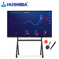 HUSHIDA 互视达 98英寸视频会议平板一体机电子白板4K屏内置摄像头麦克风 双系统i5 推车+传屏套装 XSKB-98