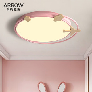 ARROWARROW箭牌照明 北欧儿童房吸顶灯led卧室灯创意房间飞机卡通灯饰 绿色小鹿款45cm--三色分段