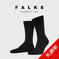 FALKE德国Shadow条纹罗纹商务袜时尚休闲男袜棉男士中筒袜14648 深灰-3030 41-42