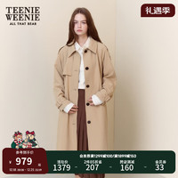 TEENIE WEENIE 小熊20气质型长款收腰风衣外套时尚女装 卡其色 160/S