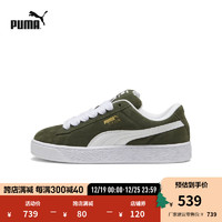 彪马（PUMA） 男女同款复古休闲板鞋 面包鞋 SUEDE XL 395205 深橄榄色-白-13 40码