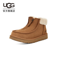 UGG 冬季女士休闲舒适平底高帮圆头拉链时尚便鞋靴 1143955