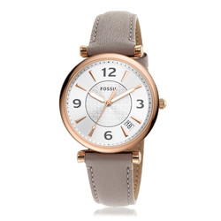 FOSSIL [官方正品]Fossil化石女表 皮质表带休闲复古通勤石英腕表ES5161