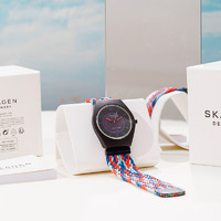 SKAGEN 诗格恩 [官方正品]Skagen诗格恩时尚潮流多彩编织丹麦石英表 送礼SKW6879