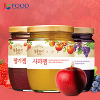 BOKUMJARI 韩国BOKUMJARI福音位子无添加0脂天然进口葡萄草莓果酱涂抹面包