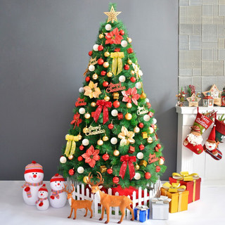 欧妮姿 松针树圣诞装饰品圣诞树套餐圣诞节商场学校场景布置 1.5米