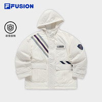 FILA FUSION x FACETASM斐乐潮牌棉服女2024春季时尚连帽上衣 羽柔白-IV 165/84A/M