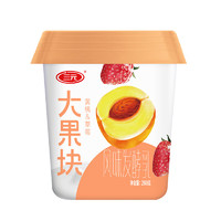 三元 大果块草莓 黄桃味酸牛奶260g/杯 风味发酵乳低温酸奶休闲零食