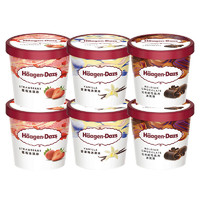 88VIP：哈根达斯 冰淇淋组合装 3口味 81g*6盒（香草味冰淇淋81g*2盒+比利时巧克力冰淇淋81g*2盒+草莓冰淇淋81g*2盒）