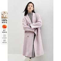 SENTUBILA 尚都比拉 双排扣长款双面呢外套