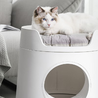 PURROOM MAYITWILL米尾猫城堡猫砂盆全封闭大号猫厕所除臭防外溅猫咪用品