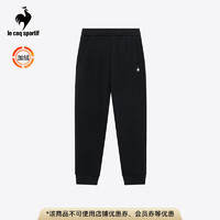 乐卡克（Le coq sportif）法国公鸡新年双旦款男款24三色系列加绒保暖针织运动长裤 黑色/B01 M