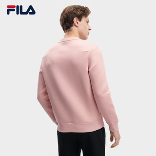 FILA 斐乐男子针织套头衫休闲基础简约抗菌卫衣 琼脂粉-PK 170/92A/M