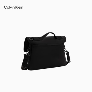 卡尔文·克莱恩 Calvin Klein Jeans24春夏男可拆卸提花肩带翻盖邮差包斜挎包圣诞HH3933 001-太空黑 OS