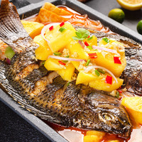 仅需10分钟就能开吃、88VIP：GUOLIAN 国联 小霸龙 罗非鱼烤鱼（菠萝风味）铝箔装1.5KG