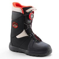 迪卡侬（DECATHLON）儿童滑雪鞋单板运动旋钮调节缓冲支撑防寒青少年滑雪鞋KIDK【23年 黑色 38