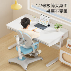 京东京造 儿童学习桌椅套装 电脑桌写字桌进口实木可升降1.2m书桌
