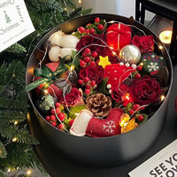 礼遇季：鲜花情 苹果鲜花圣诞装饰礼盒