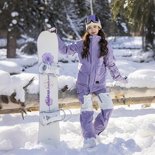 HIGH EXPERIENCE 至高专业滑雪服套装男女防水保暖单双板纯色滑雪服女显瘦滑雪裤