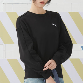 彪马（PUMA）女装卫衣 2024春季时尚运动服跑步保暖舒适休闲套头衫 682159-01 XS(150/76A)