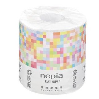 nepia 妮飘 超柔印象主义系列有芯卷纸 可溶于水 整箱4层140g*27卷