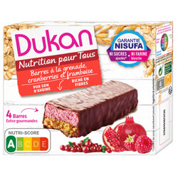 DUKAN 燕麦麸皮蛋白能量棒0糖 120g*1盒