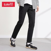 Baleno 班尼路 夏秋季潮流休闲裤男修身卡其色长裤黑色直筒裤子薄款