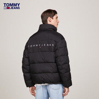 TOMMY JEANS24早春男装工装大口袋保暖宽松立领铺棉夹克外套18013 黑色BDS XS