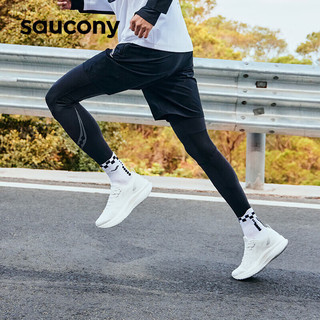 索康尼（SAUCONY）男鞋女鞋 浪潮竞速运动鞋尼龙板跑鞋耐磨减震透气跑步鞋 浪潮/白色经典 39/6.5/245mm