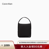 Calvin Klein女包24春经典方标拉链休闲大容量手提包购物袋包圣诞DH3500 001-太空黑 OS