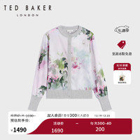 Ted Baker 冬女士长袖棉质印花开衫针织衫273363 灰色 0