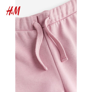 H&M【迪士尼系列】女童裤子柔软卡通印花长裤1172268 干玫瑰色/米妮老鼠 120/53