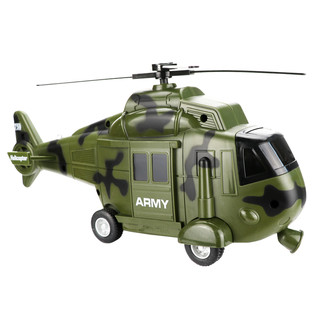 WENYI儿童飞机玩具大号仿真惯性武装救援直升机男孩玩具汽车模型 迷彩绿战斗直升机