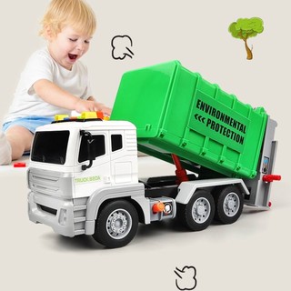 WENYI儿童玩具车环卫车大号惯性垃圾分类清洁音乐故事仿真模型W820A