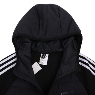 阿迪达斯 （adidas） 棉服服男 冬季服连帽防风御寒加厚保暖棉衣外套棉袄 H45248/服/黑色 2XL(180-200斤)