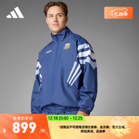 adidas阿迪达斯复古球衣男阿根廷队足球休闲文化运动夹克外套 深紫/蓝 A/M