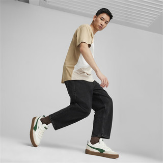 PUMA 彪马 男女同款复古休闲板鞋 PARK LIFESTYLE OG 397262 白色-深绿色-雪白色-02 35.5