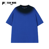 FILAFILAFUSION x TEAM WANG design潮牌款针织短袖衫2023冬 托利亚蓝-BU 170/92A/M