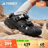 adidas阿迪达斯TERREX HYDROTERRA AT男女速干防滑徒步包头凉鞋 黑色/灰色 36.5(225mm)